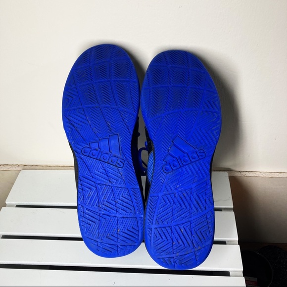 Adidas Mens Dual Threat  Blue Black Basketball Shoes Lace Up Size 8 EUC - Picture 3 of 4